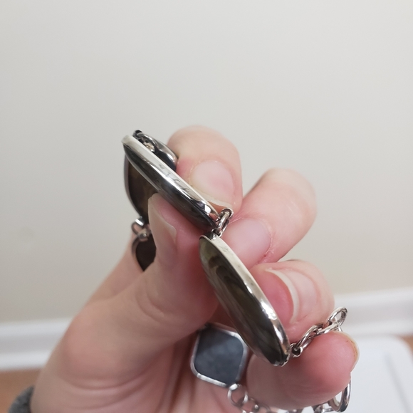 Abalone Shell Bracelet Toggle Closure Silver Color - Picture 9 of 9